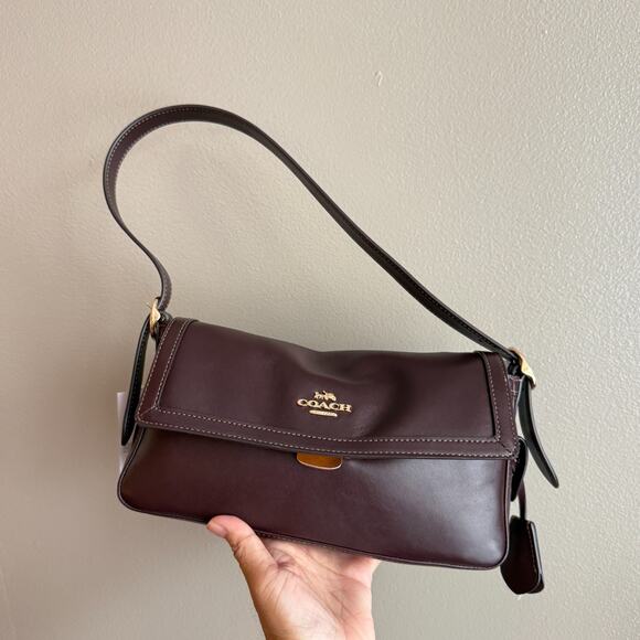 Coach Etta Small Flap Shoulder Bag CCV63 smooth leather/Im/Espresso - Picture 10 of 11